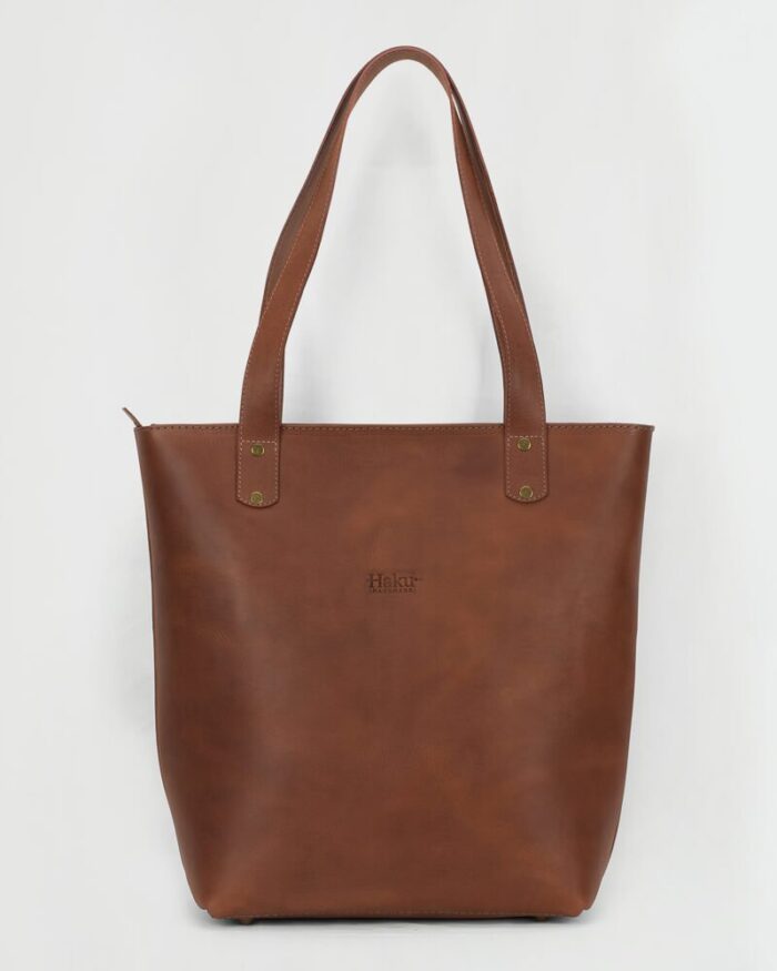 Cartera de cuero café