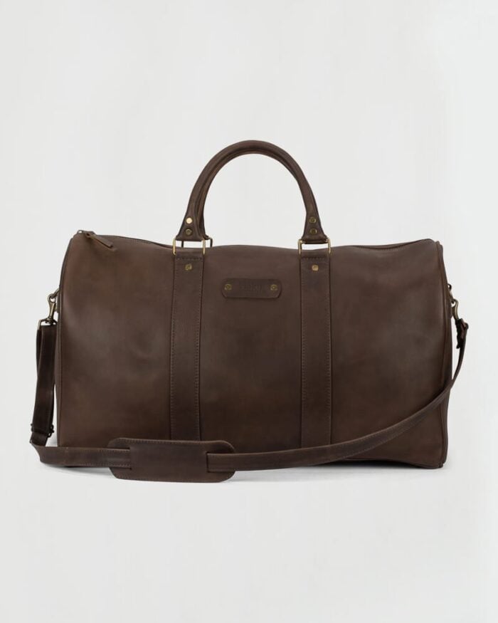 Weekender cuero café oscuro
