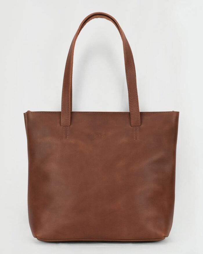 Bolso en cuero café