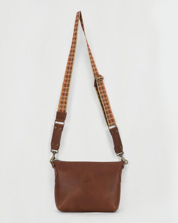 Bandolera cuero café