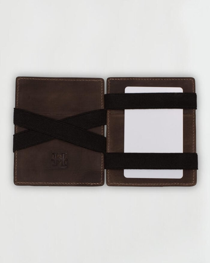 Billetera cuero café oscuro