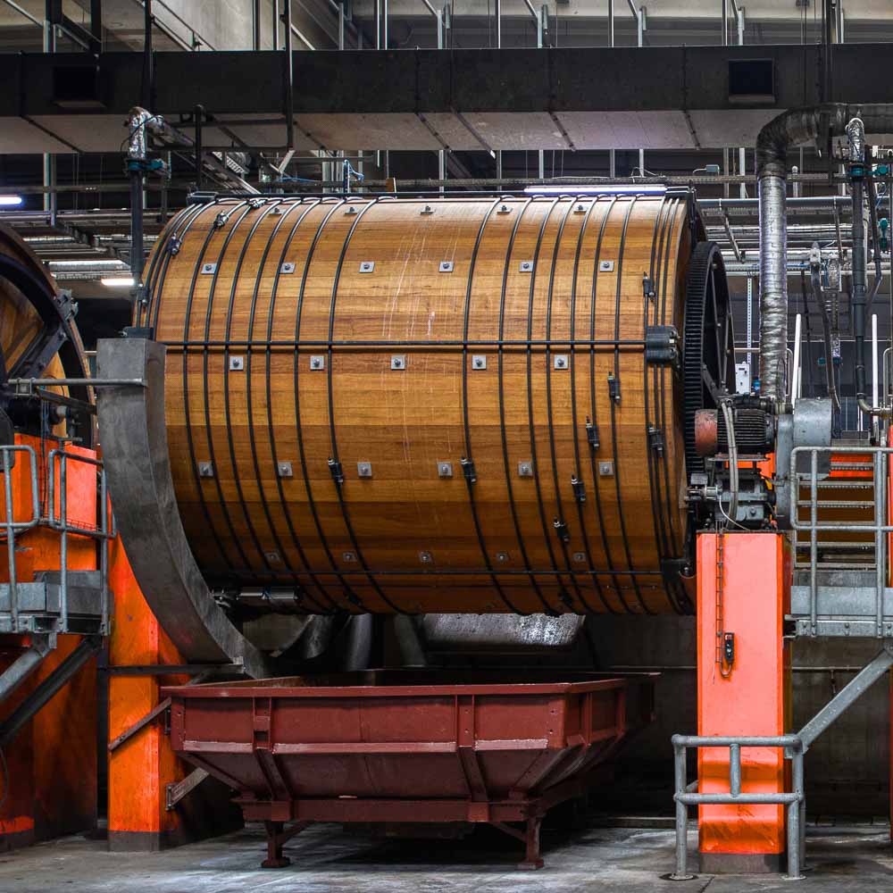 Leather processing drum