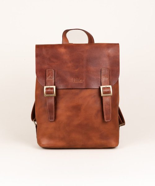 Alternative view of Mochila de cuero Aida