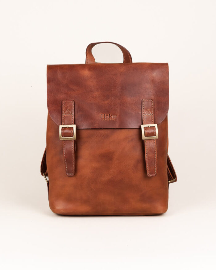 Alternative view of Mochila de cuero Aida