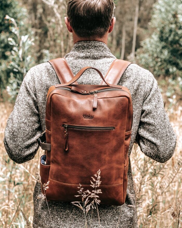 Mochila en cuero