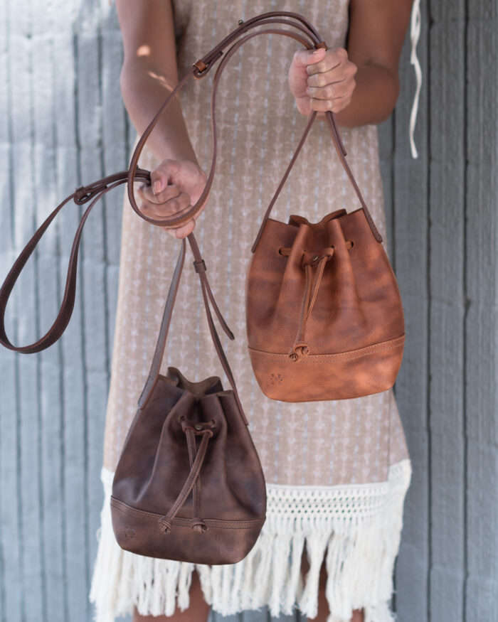 Cartera de cuero Mini Bucket