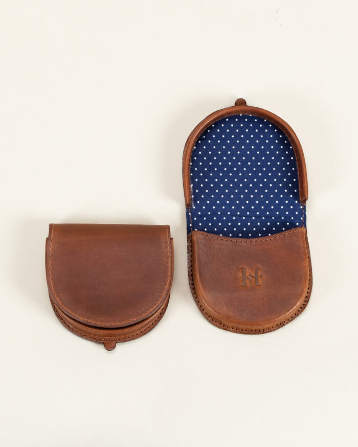 Monedero de cuero Flip