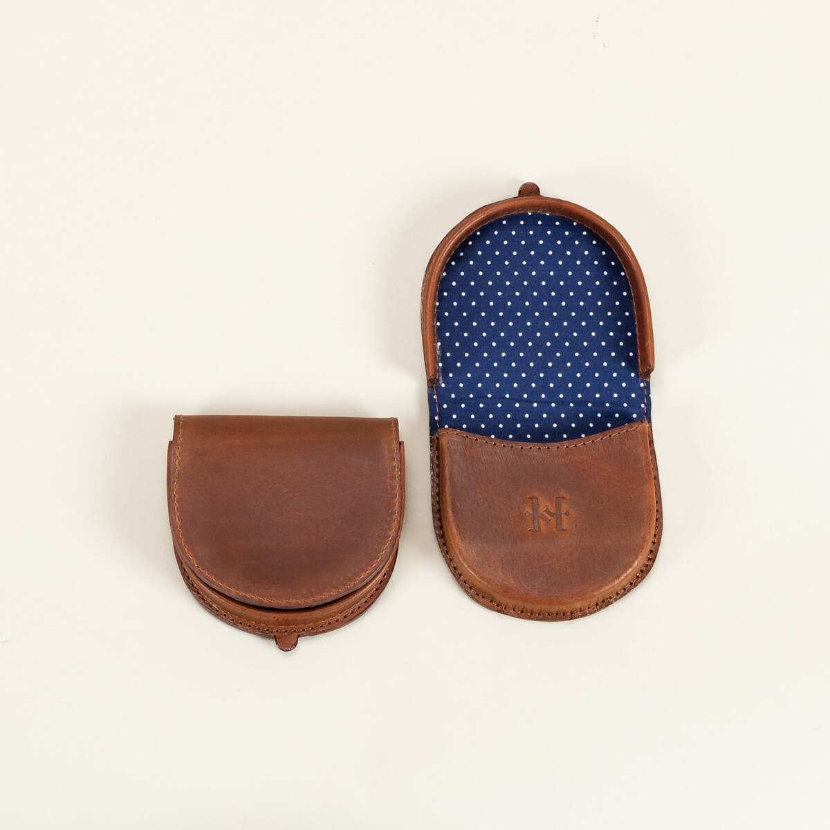 Monedero de cuero Flip