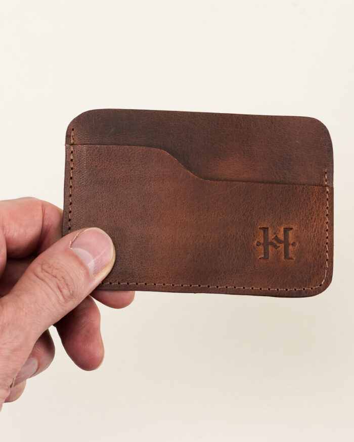 Tarjetero de cuero Kuchu