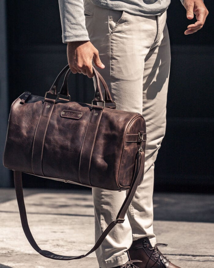 Maleta en cuero Via Weekender Mini