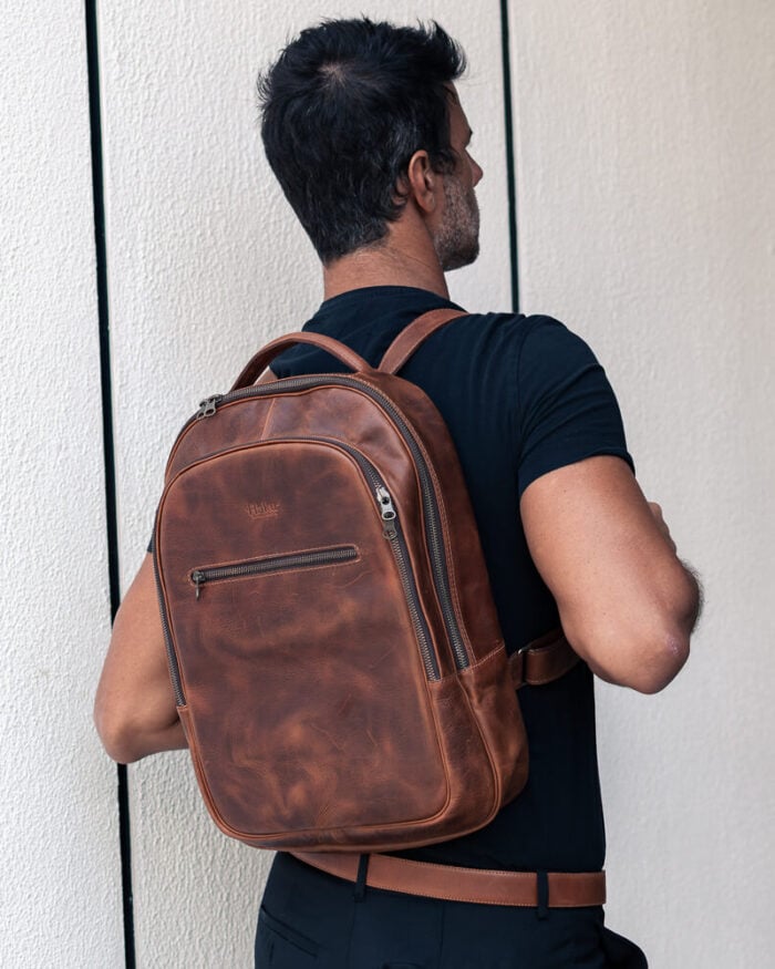 Mochila de cuero Chaski