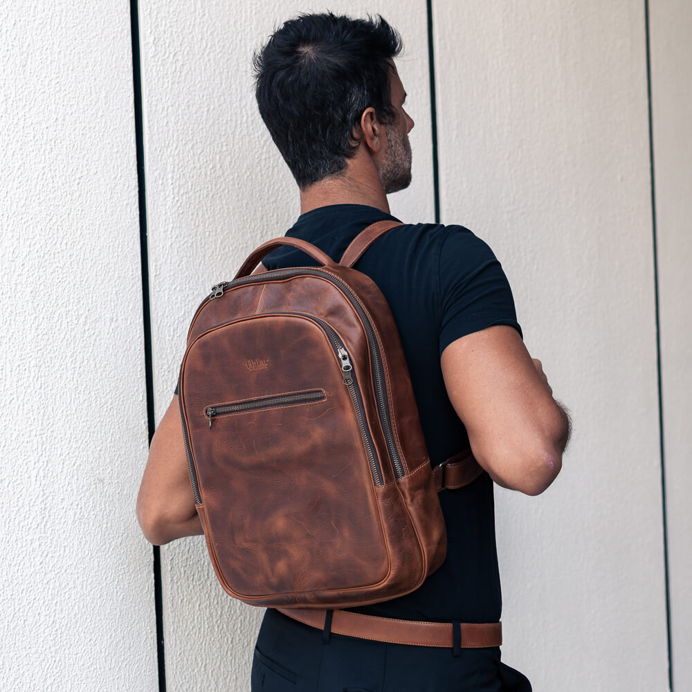 Mochila de cuero Chaski