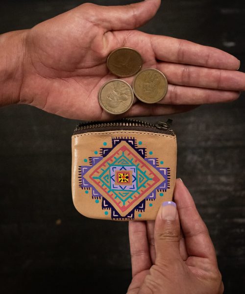 Alternative view of Mini Monedero de cuero Especial