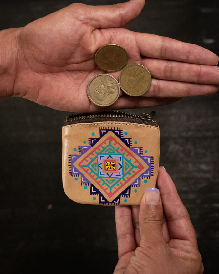 Alternative view of Mini Monedero de cuero Especial