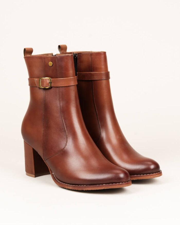 Botín en cuero de mujer Gaia