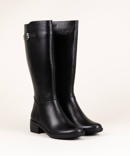 Alternative view of Bota alta en cuero de mujer Verona