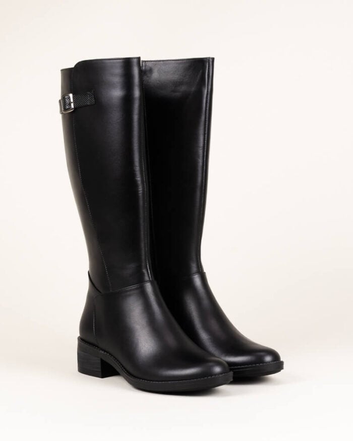 Alternative view of Bota alta en cuero de mujer Verona
