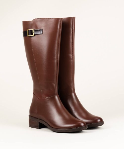 Bota alta en cuero de mujer Verona