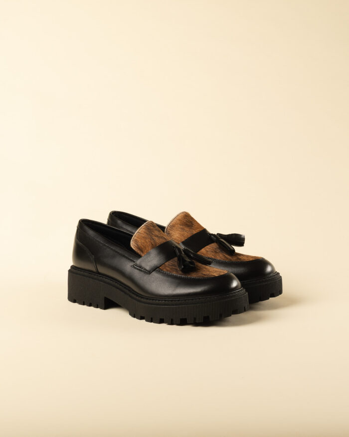 Mocasín en cuero Gema