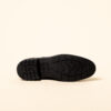 Suela de botín de hombre en cuero Chelsea casual negro.