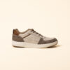 Zapato deportivo de hombre en cuero Moro beige, vista lateral