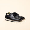 Zapato urbano de cuero Homero negro, vista frontal